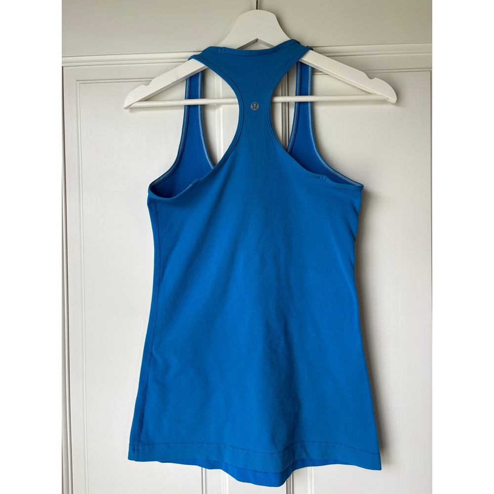 Lululemon Cool Racerback Tank Top Size 4 Blue Yoga Gym Activewear - Picture 1 of 5